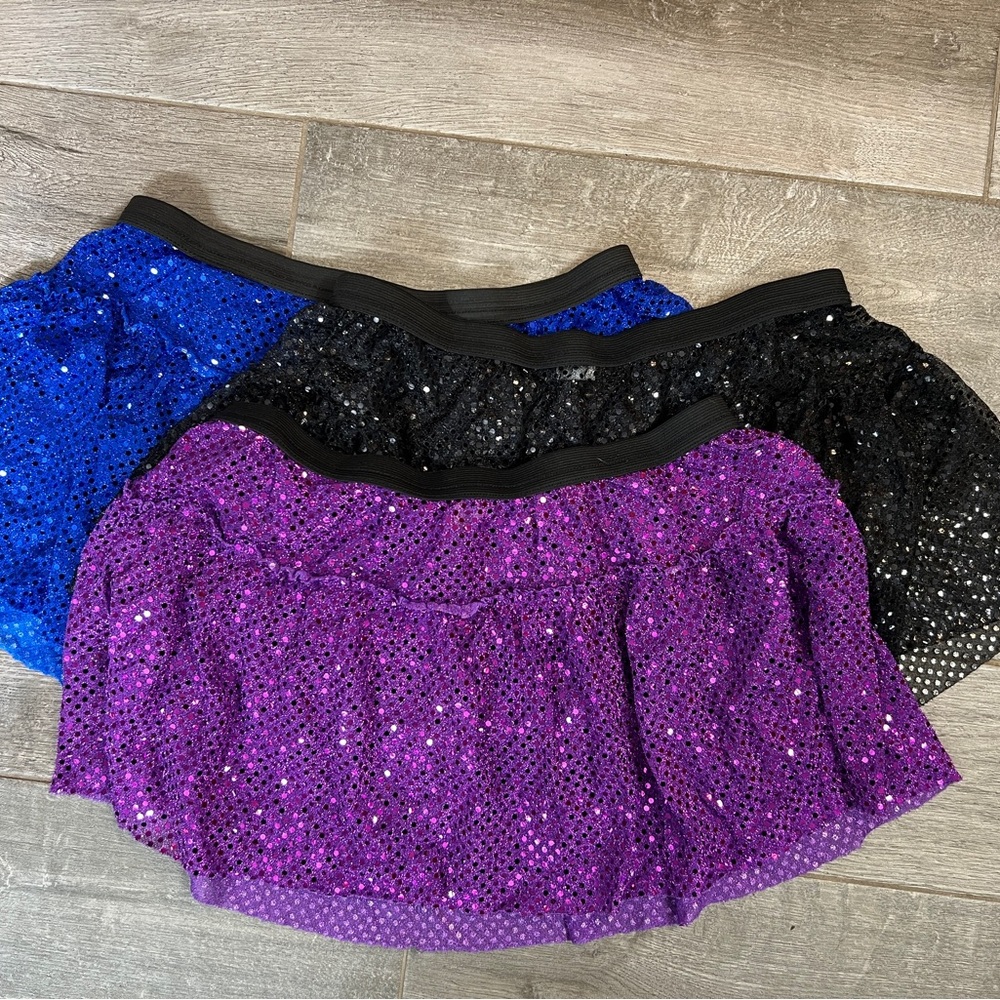 Glittering Purple Mini Skirt